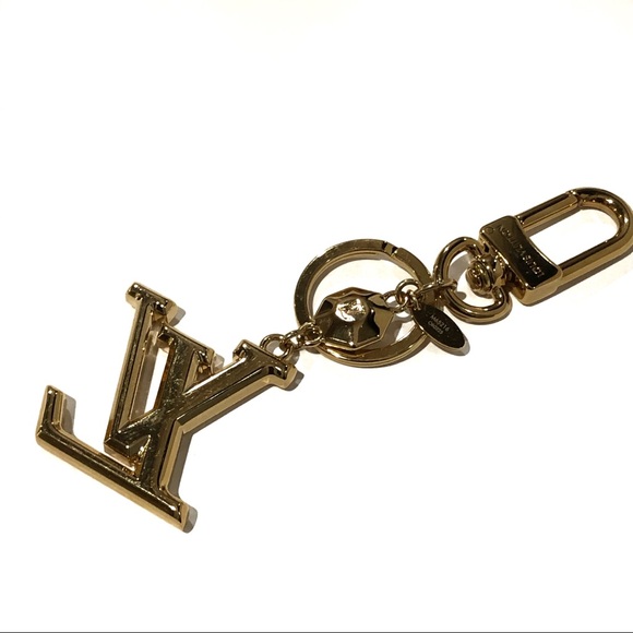 Auth Louis Vuitton Facettes M65216 Logo Gold Key & Bag Charm Keychain Key Holder - Picture 10 of 15